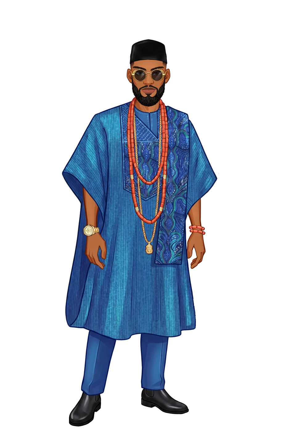 Blue male outfit